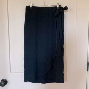 Maurices, XS, lightweight, navy wrap skirt, 100% polyester